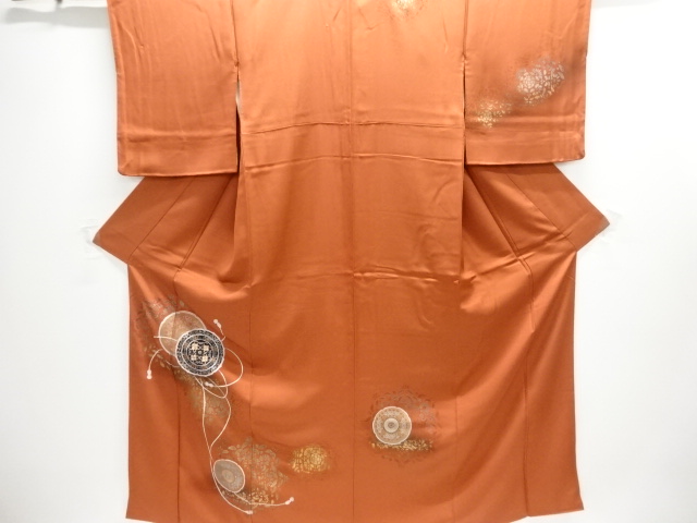 JAPANESE KIMONO / RADEN MIRROR-BACK PATTERN HOMONGI